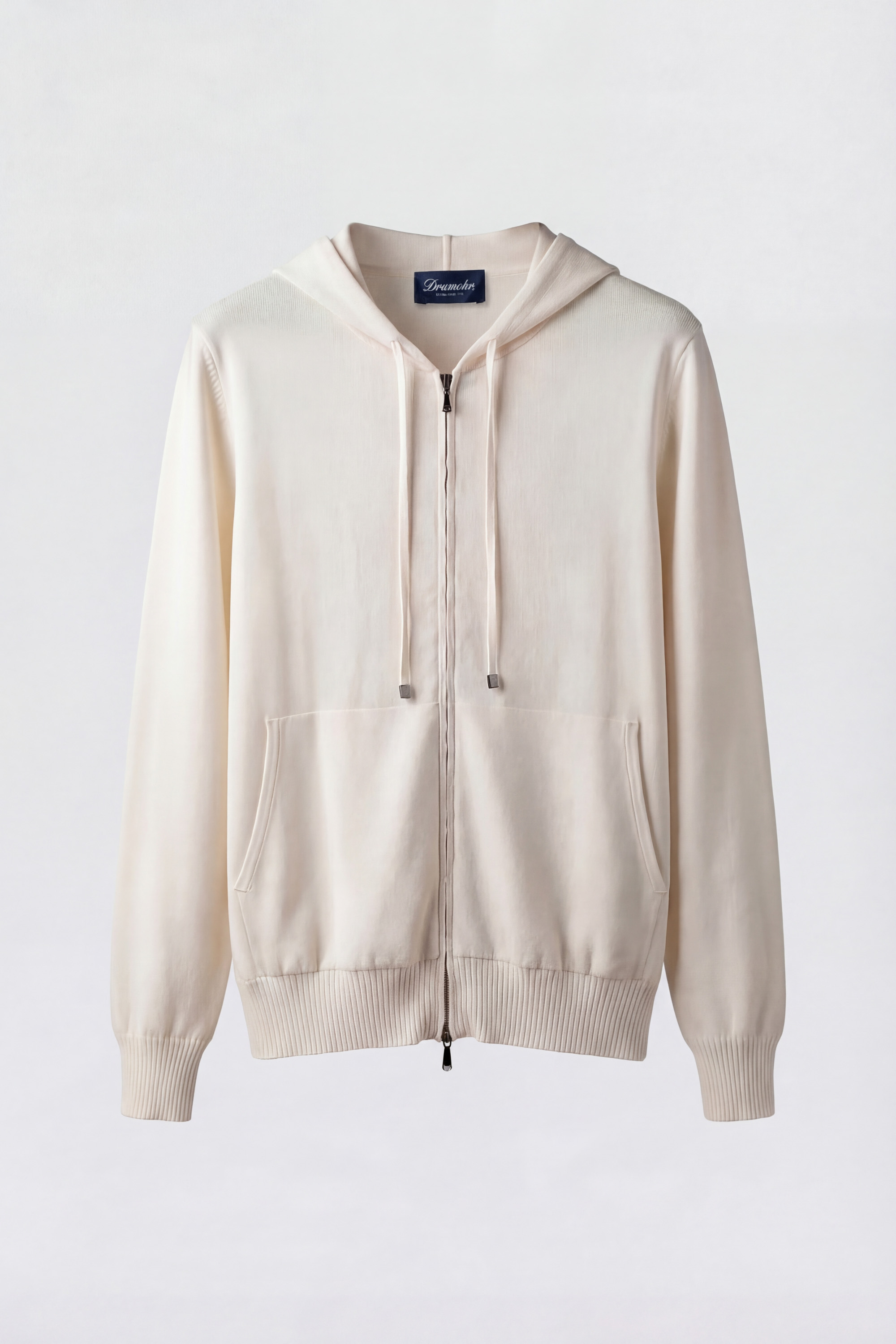Cotton Hooded zip Sweatshirt | Man, Clothing, Knitwear, Sweater